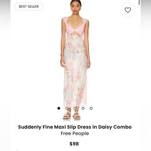 Suddenly fine maxi slip dress in daisy combo